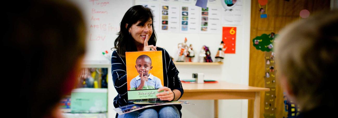 Staff in classroom on The international Preschool