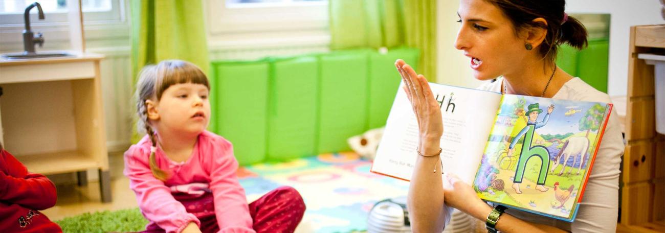 Staff in classroom on The international Preschool